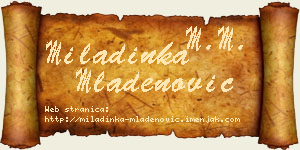Miladinka Mladenović vizit kartica